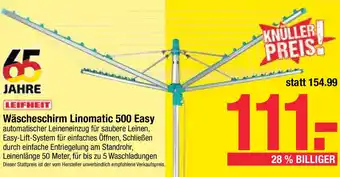 Maximarkt Wäscheschirm Linomatic 500 Easy Angebot