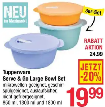 Maximarkt Tupperware Serve & Go Large Bowl Set Angebot