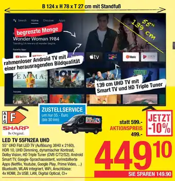 Maximarkt SHARP LED TV 55FN2EA UHD Angebot