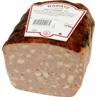 Metro Radatz Käseleberkäse, Preisangabe ohne MwSt. (Preis inkl. MwSt. 8,79 €), METRO 1 Kilogramm Angebot