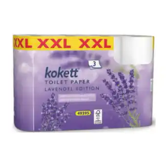 Hofer kokett XXL Toilettenpapier mit Lavendel Duft 3-lagig HOFER 24 Rollen 1 Packung Angebot