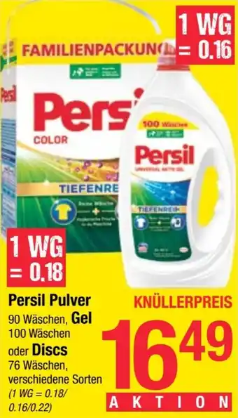 Maximarkt Persil Pulver 90 Wäschen, Gel 100 Wäschen oder Discs 76 Wäschen, v Angebot