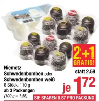 Maximarkt Niemetz Schwedenbomben oder Schwedenbomben weiß 110g Angebot
