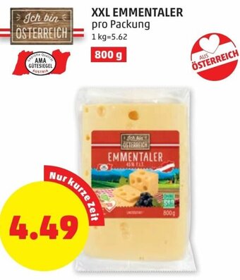 PENNY XXL Emmentaler 800g Angebot