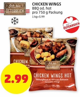 PENNY Chicken Wings 750g Angebot