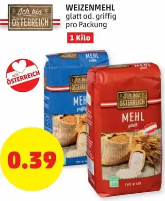 PENNY Weizenmehl 1 kg Angebot