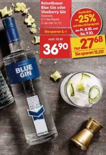 Interspar Riesetbauer Blue Gin Oder Sloeberry Gin Angebot