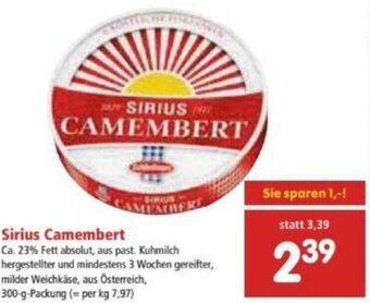 Interspar Sirius Camembert 300g Angebot