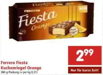 Interspar Ferrero Fiesta Kuchenriegel Orange Angebot