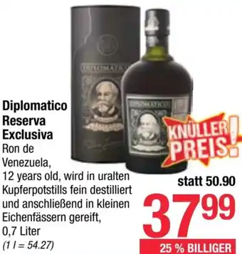Maximarkt Diplomatico Reserva Exclusiva 0,7 Liter Angebot