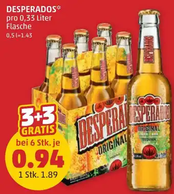 PENNY DESPERADOS pro 0,33 Liter Flasche Angebot