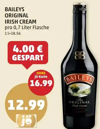 PENNY BAILEYS ORIGINAL IRISH CREAM pro 0,7 Liter Flasche Angebot