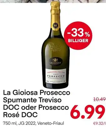 MPreis La Gioiosa Prosecco Spumante Treviso DOC oder Prosecco Rosé DOC 750 ml Angebot
