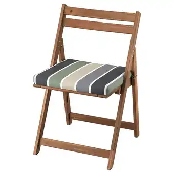 IKEA NÄmmarÖ Stuhl/außen, faltbar hellbraun lasiert/frösön/duvholmen Streifen Angebot