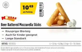 Eurogast Grissemann Beer Battered Mozzarella Sticks Angebot