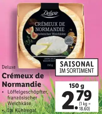 Lidl Deluxe Crémeux de Normandie 150g Angebot