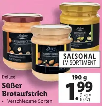 Lidl Deluxe Süßer Brotaufstrich 190g Angebot