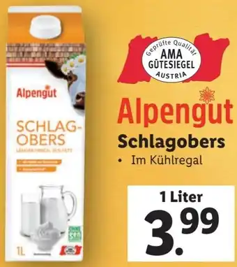 Lidl Schlagobers Angebot