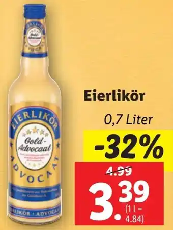 Lidl Eierlikör 0,7 Liter Angebot