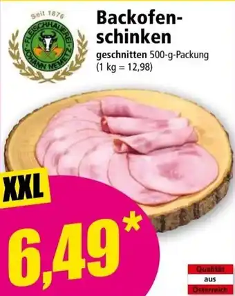 Norma Backofen- schinken Angebot