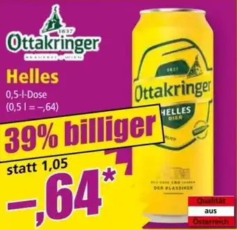 Norma Ottakringer Helles 0,5-1-Dose Angebot