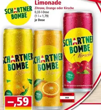 Norma Limonade Zitrone, Orange oder Kirsche 0,33-1-Dose Angebot