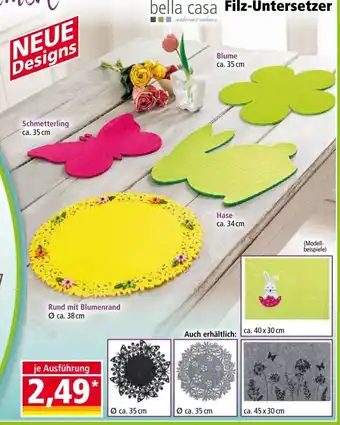 Norma bella casa Filz-Untersetzer Angebot