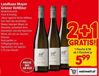 Interspar Landhaus Mayer Grüner Veltliner Niederösterreich; frisch & fruchtig Angebot