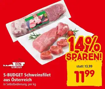 Interspar S-BUDGET Schweinsfilet Angebot