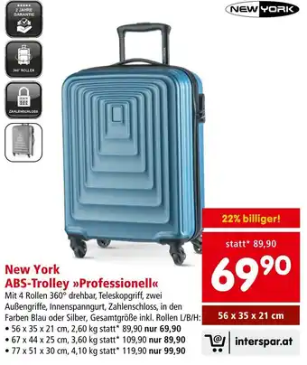 Interspar New York ABS-Trolley Professionell Angebot