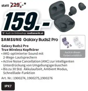 Media Markt Galaxy Buds2 Pro True Wireless Kopfhörer Angebot