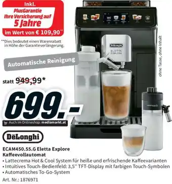 Media Markt ECAM450.55.G Eletta Explore Kaffeevollautomat Angebot