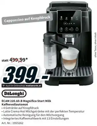 Media Markt ECAM 220.60.B Magnifica Start Milk Kaffeevollautomat Angebot
