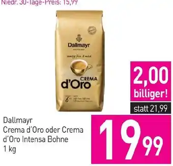 Sutterlüty Dallmayr Crema d'Oro oder Crema d'Oro Intensa Bohne 1 kg Angebot