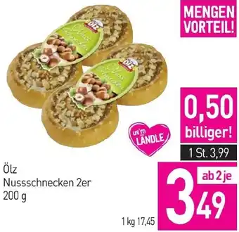 Sutterlüty Ölz Nussschnecken 2er 200 g Angebot