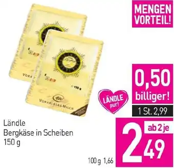 Sutterlüty Ländle Bergkäse in Scheiben 150g Angebot