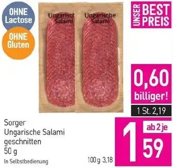 Sutterlüty Sorger Ungarische Salami geschnitten 50 g Angebot