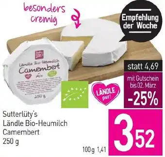 Sutterlüty Sutterlüty's Ländle Bio-Heumilch Camembert Angebot