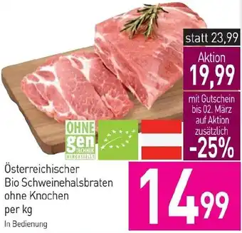 Sutterlüty Österreichischer Bio Schweinehalsbraten ohne Knochen Angebot