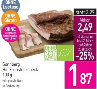 Sutterlüty Sonnberg Bio Frühstückspeck 100g Angebot