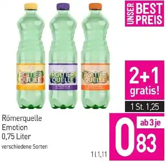 Sutterlüty Römerquelle Emotion 0,75 Liter Angebot