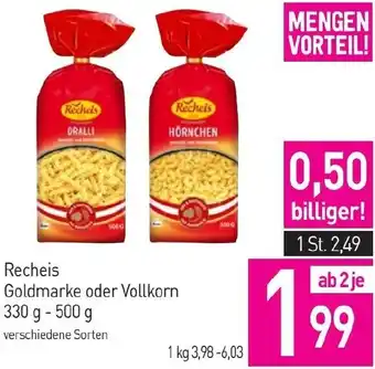 Sutterlüty Recheis Goldmarke oder Vollkorn 330g-500g Angebot