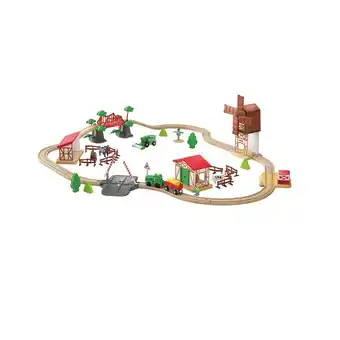 Lidl Playtive Holz-Eisenbahn-Set „Feuerwehr/Bauernhof” Lidl 1 Set Angebot