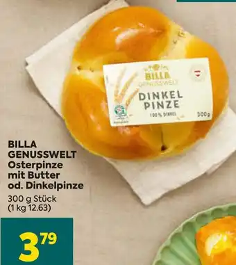 Billa BILLA GENUSSWELT Osterpinze mit Butter od. Dinkelpinze Angebot