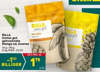 Billa BILLA immer gut getrocknete Mango od. Ananas Angebot