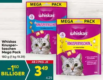 Billa Whiskas Knusper-taschen Mega Pack 180 g Angebot