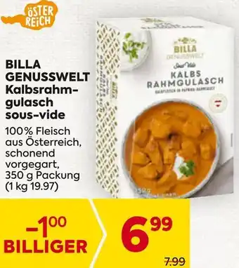 Billa BILLA GENUSSWELT Kalbsrahm-gulasch sous-vide Angebot