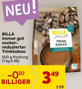 Billa BILLA immer gut zucker-reduzierter Trinkkakao Angebot