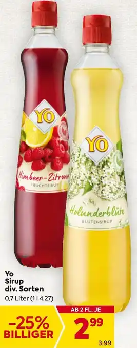 Billa Yo Sirup Angebot