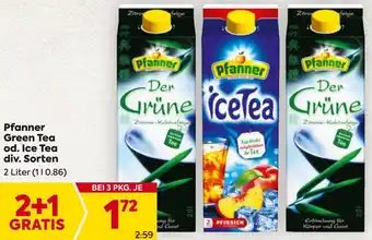 Billa Pfanner Green Tea od. Ice Tea Angebot